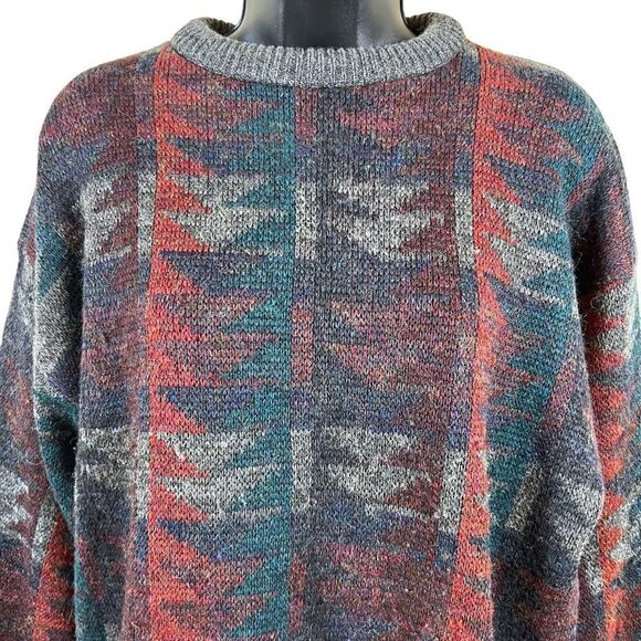 Vintage Knights Bridge Crewneck Wool Blend Dad Sweater - Picture 2 of 11